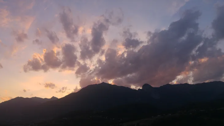 2018-07-13 Coucher de soleil sur les Bauges