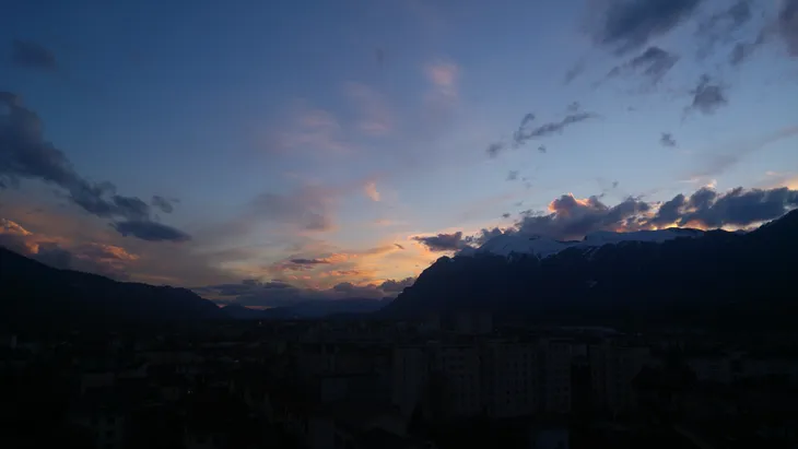 2019-03-07 Coucher de soleil sur la Combe de Savoie