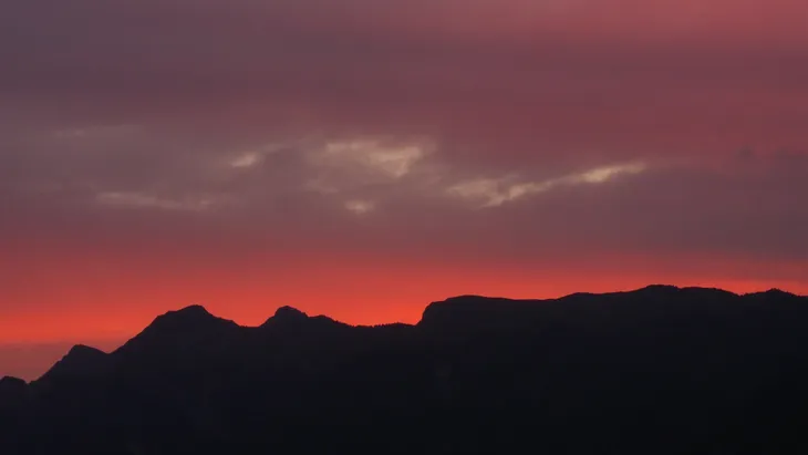 2019-10-03 Coucher de soleil sur les Bauges