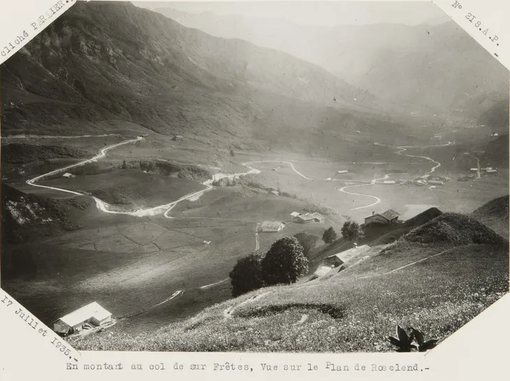 Vue depuis le col de sur Frêtes en juillet 1937