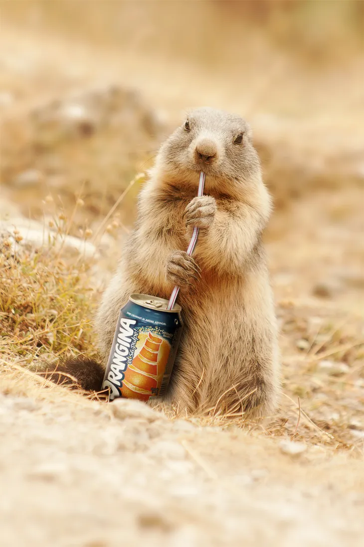 Marmotte Orangina