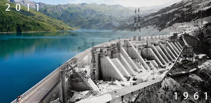 Composition abstraite 1961 - 2011 Barrage de Roselend