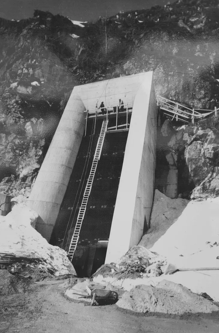 Prise d’eau vers la centrale de La Bathie