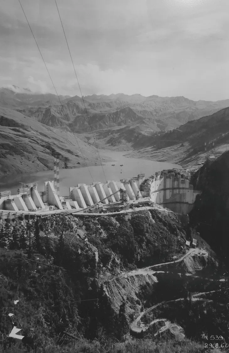 Vue côté Méraillet - août 1960