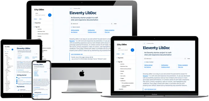 Écrans Eleventy LibDoc