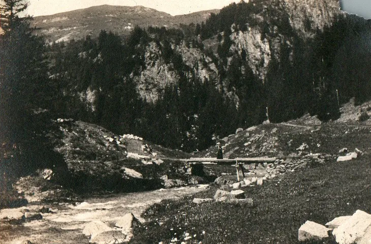 Août 1909 - lieu estimé Gorge des Tines