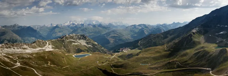 Panorama les Arcs 2000 vus du ciel