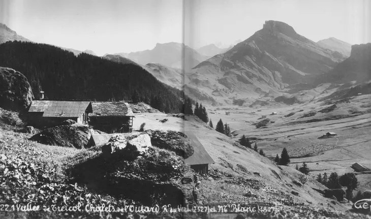 La vallée de Treicol, les chalets de l’Outard et le Roc du Vent en 1937